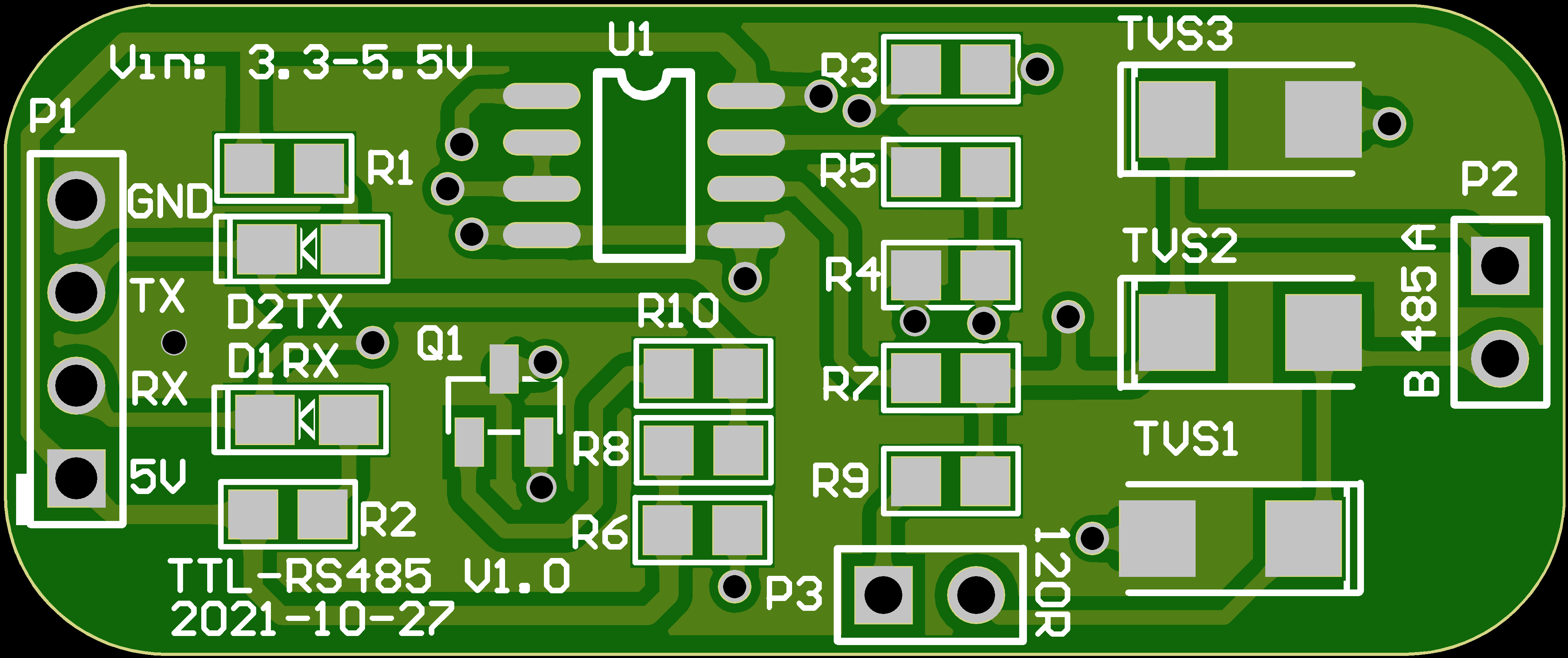RS485转TTL模块PCB设计原理图1