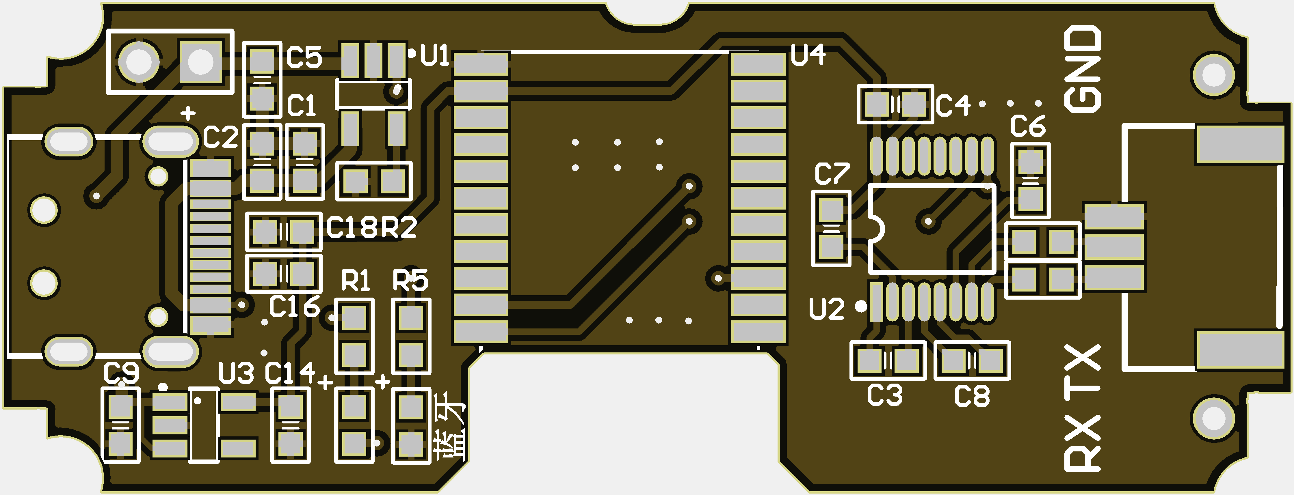 RS232无线串口蓝牙通信PCB设计原理图1