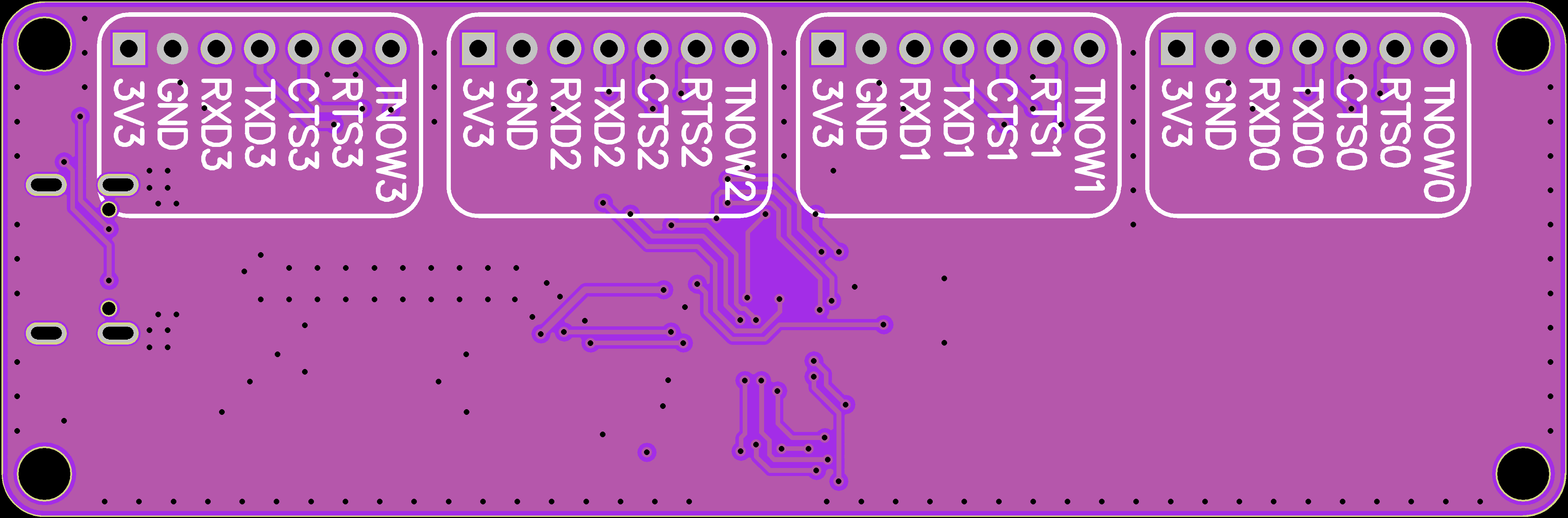 USB转4串口模块PCB设计原理图2