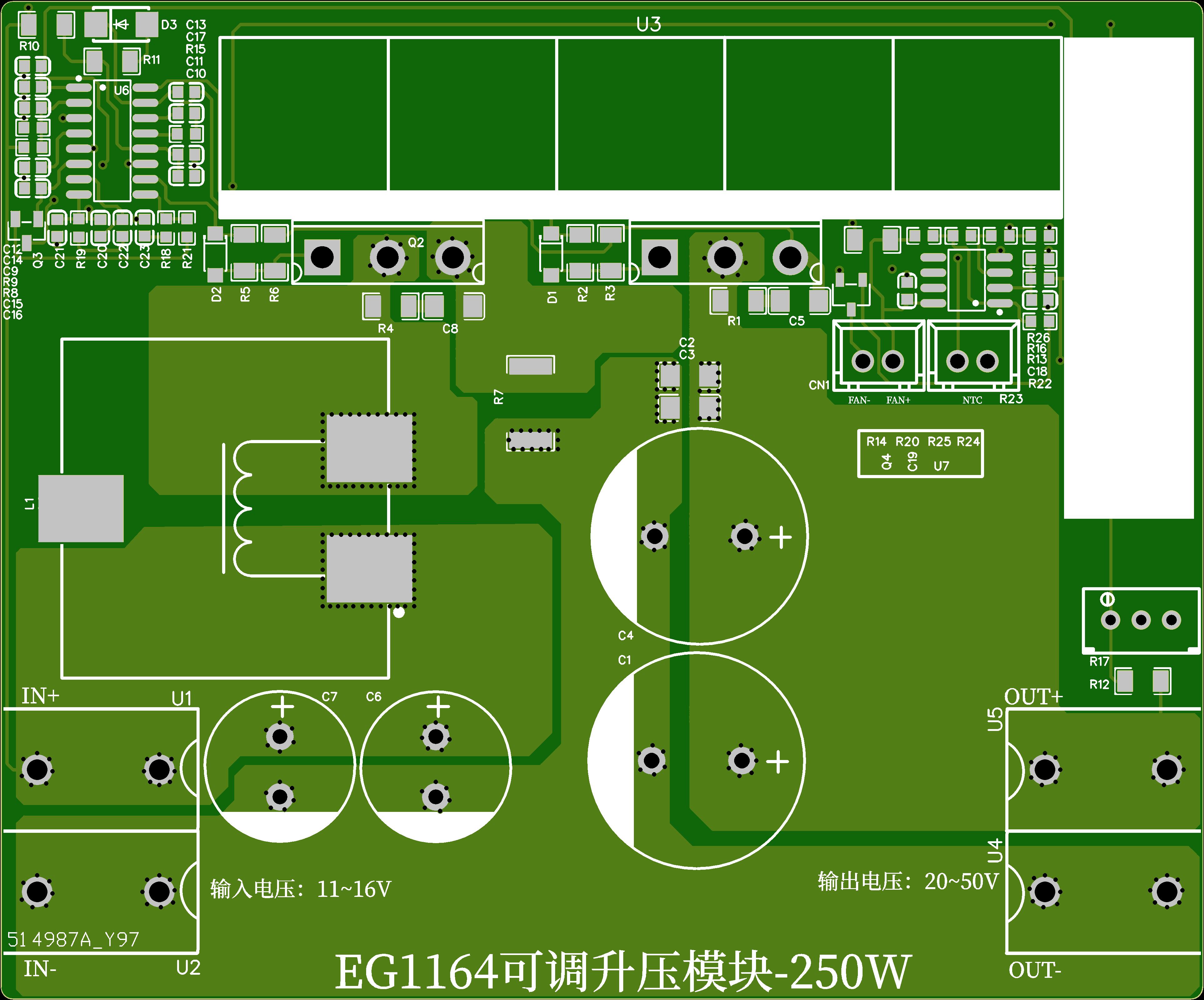 基于EG1164非隔离同步升压可调模块PCB设计原理图1